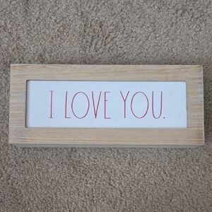 Rae Dunn 'I Love You' Wooden Sign